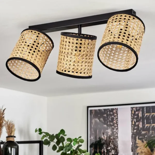 hofstein Plafonnier Jonas Noir, 3 lumières* Lampes Modernes