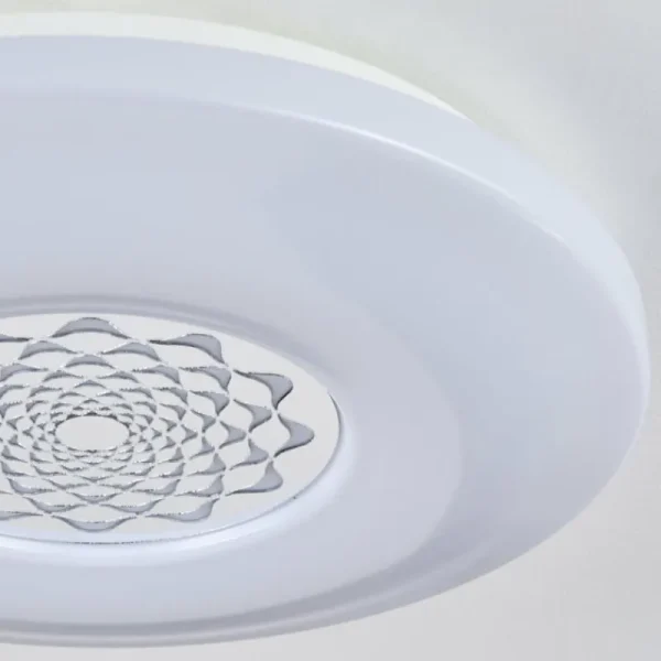 hofstein Plafonnier Kaas LED Chrome, Blanc, 1 lumière* Lampes Modernes
