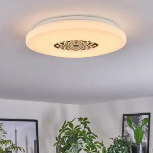 hofstein Plafonnier Kaas LED Chrome, Blanc, 1 lumière* Lampes Modernes
