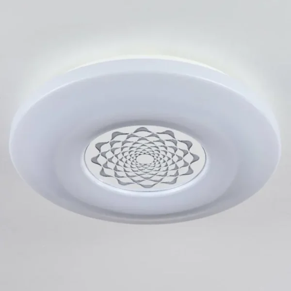 hofstein Plafonnier Kaas LED Chrome, Blanc, 1 lumière* Lampes Modernes