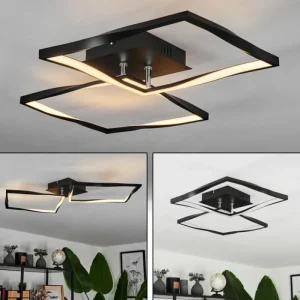 hofstein Plafonnier Kanchung LED Noir, 1 lumière* Lampes Modernes