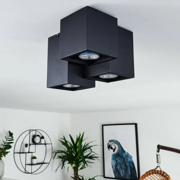 hofstein Plafonnier Karaka Noir, 3 lumières* Lampes Modernes