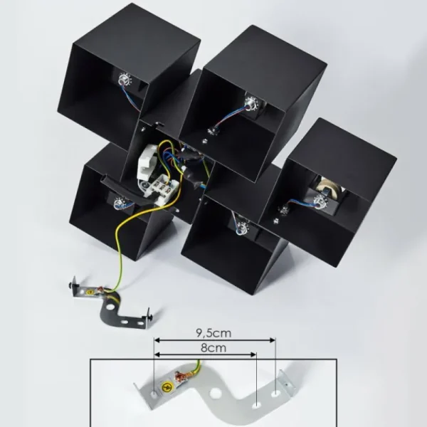 hofstein Plafonnier Karaka Noir, 6 lumières* Lampes Modernes