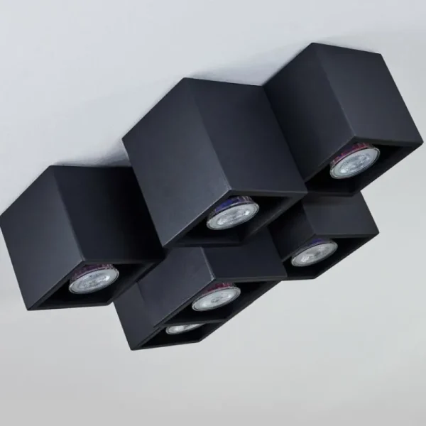 hofstein Plafonnier Karaka Noir, 6 lumières* Lampes Modernes