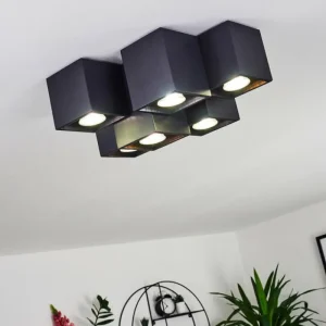 hofstein Plafonnier Karaka Noir, 6 lumières* Lampes Modernes