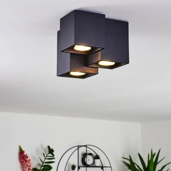 hofstein Plafonnier Karaka Noir, 3 lumières* Lampes Modernes
