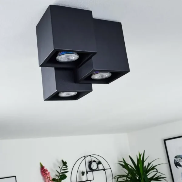 hofstein Plafonnier Karaka Noir, 3 lumières* Lampes Modernes