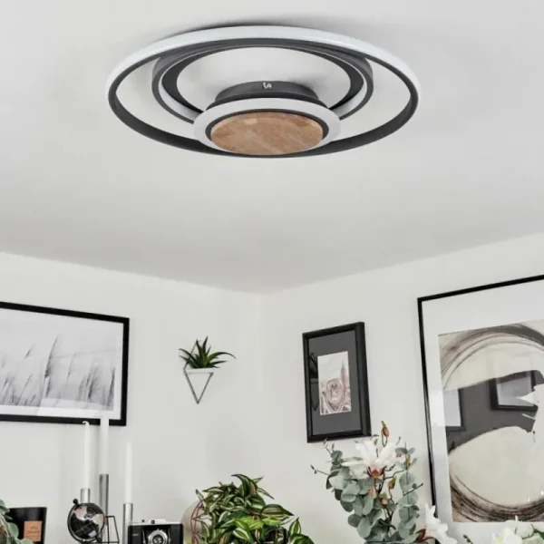hofstein Plafonnier Kassambene LED Anthracite, Écru, 1 lumière* Lampes Modernes