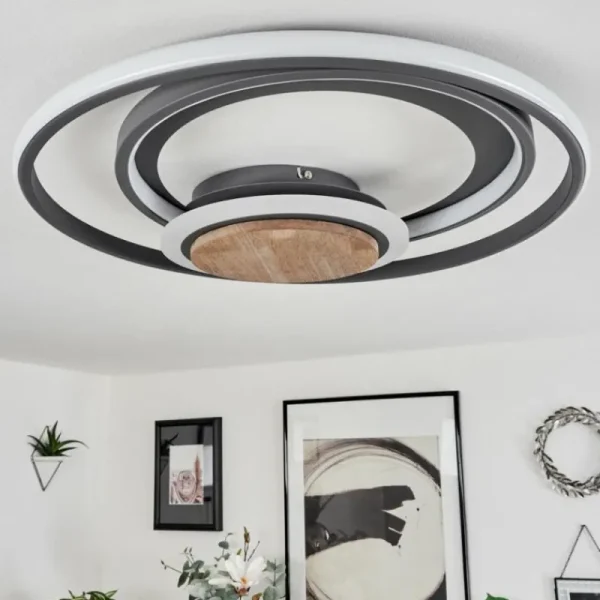 hofstein Plafonnier Kassambene LED Anthracite, Écru, 1 lumière* Lampes Modernes