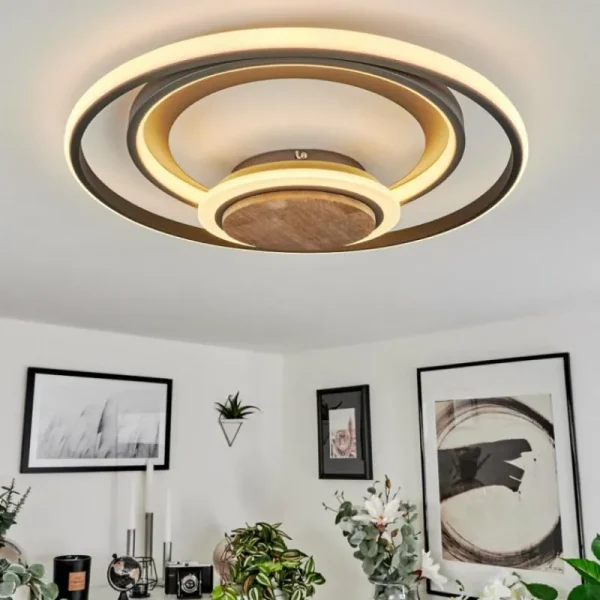 hofstein Plafonnier Kassambene LED Anthracite, Écru, 1 lumière* Lampes Modernes