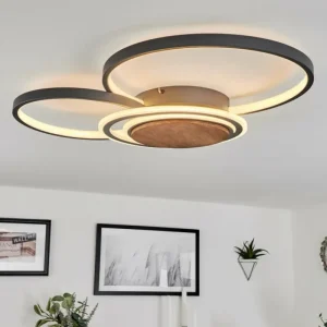 hofstein Plafonnier Kassambene LED Anthracite, Écru, 1 lumière* Lampes Modernes