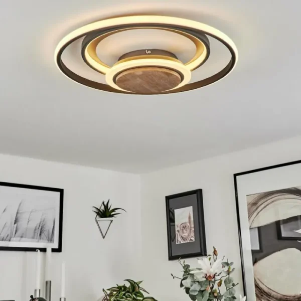 hofstein Plafonnier Kassambene LED Anthracite, Écru, 1 lumière* Lampes Modernes
