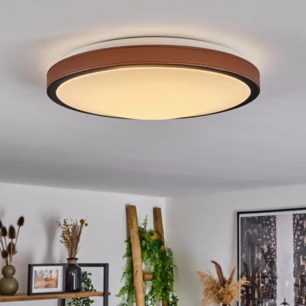 hofstein Plafonnier Kelva LED Brun, Noir, Blanc, 1 lumière* Lampes Modernes