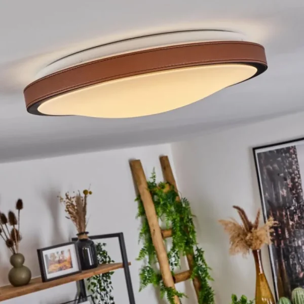 hofstein Plafonnier Kelva LED Brun, Noir, Blanc, 1 lumière* Lampes Modernes