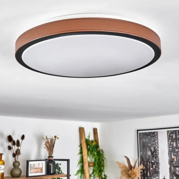 hofstein Plafonnier Kelva LED Brun, Noir, Blanc, 1 lumière* Lampes Modernes