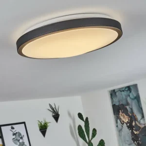 hofstein Plafonnier Kelva LED Vieux laiton, Noir, Blanc, 1 lumière* Lampes Modernes