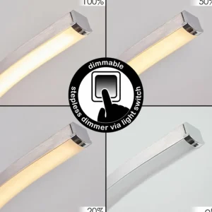 hofstein Plafonnier Kereita LED Nickel mat, 1 lumière* Lampes Modernes