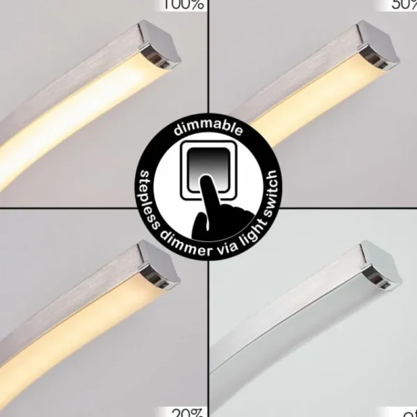 hofstein Plafonnier Kereita LED Nickel mat, 1 lumière* Lampes Modernes