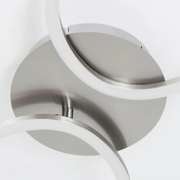 hofstein Plafonnier Kereita LED Nickel mat, 1 lumière* Lampes Modernes