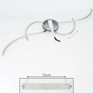hofstein Plafonnier Kereita LED Nickel mat, 1 lumière* Lampes Modernes
