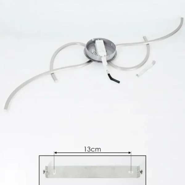 hofstein Plafonnier Kereita LED Nickel mat, 1 lumière* Lampes Modernes