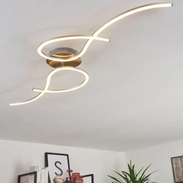 hofstein Plafonnier Kereita LED Nickel mat, 1 lumière* Lampes Modernes