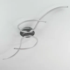 hofstein Plafonnier Kereita LED Nickel mat, 1 lumière* Lampes Modernes