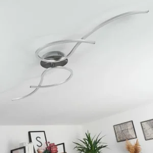 hofstein Plafonnier Kereita LED Nickel mat, 1 lumière* Lampes Modernes