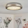hofstein Plafonnier Kerns LED Nickel mat, 1 lumière* Lampes En Verre