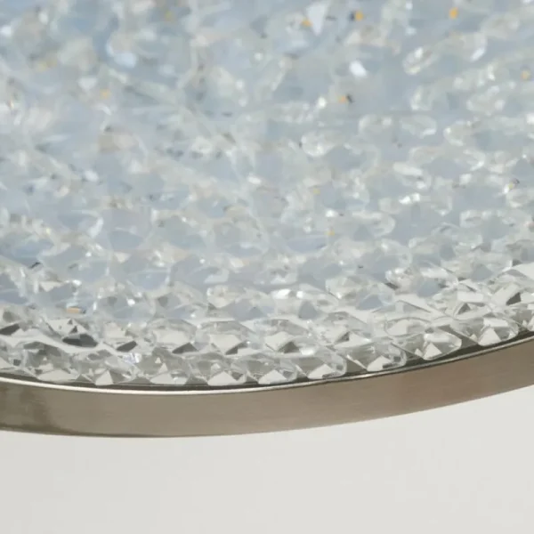 hofstein Plafonnier Kerns LED Nickel mat, 1 lumière* Lampes En Verre
