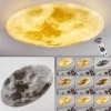 hofstein Plafonnier Keru LED Blanc, 1 lumière, Télécommandes* Lampes Modernes