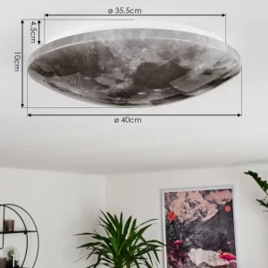 hofstein Plafonnier Keru LED Blanc, 1 lumière, Télécommandes* Lampes Modernes