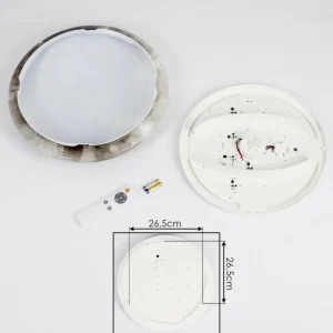 hofstein Plafonnier Keru LED Blanc, 1 lumière, Télécommandes* Lampes Modernes