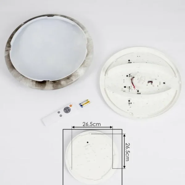 hofstein Plafonnier Keru LED Blanc, 1 lumière, Télécommandes* Lampes Modernes