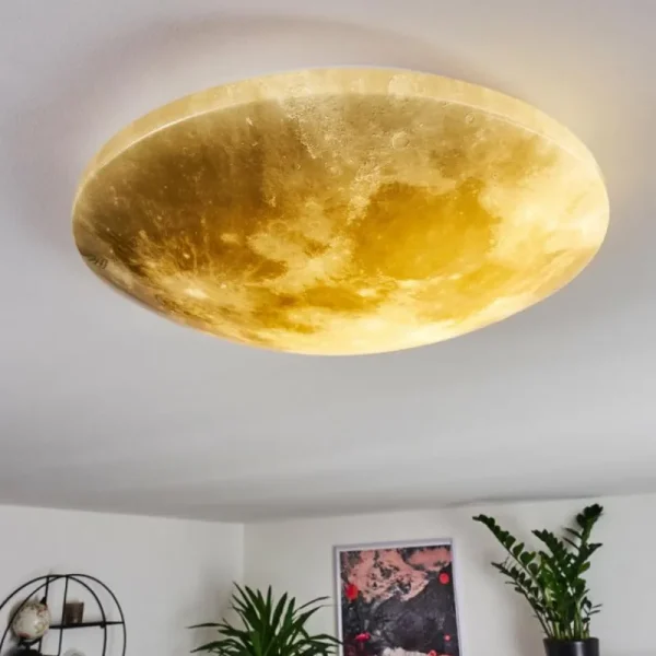 hofstein Plafonnier Keru LED Blanc, 1 lumière, Télécommandes* Lampes Modernes
