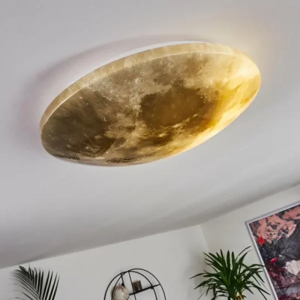 hofstein Plafonnier Keru LED Blanc, 1 lumière, Télécommandes* Lampes Modernes