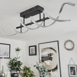 hofstein Plafonnier Khovet LED Noir, 1 lumière* Lampes Modernes