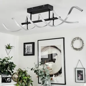 hofstein Plafonnier Khovet LED Noir, 1 lumière* Lampes Modernes