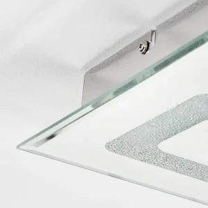 hofstein Plafonnier Kingsta LED Chrome, 1 lumière* Lampes En Verre