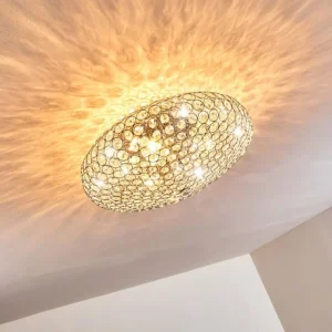 hofstein Plafonnier Klamila Chrome, 3 lumières* Lampes En Verre