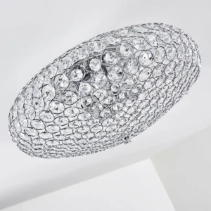 hofstein Plafonnier Klamila Chrome, 3 lumières* Lampes En Verre