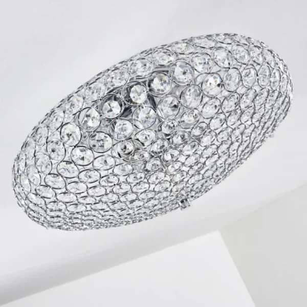 hofstein Plafonnier Klamila Chrome, 3 lumières* Lampes En Verre
