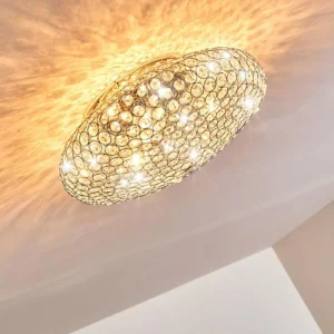 hofstein Plafonnier Klamila Chrome, 3 lumières* Lampes En Verre