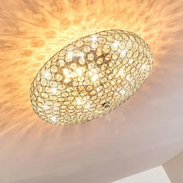 hofstein Plafonnier Klamila Chrome, 3 lumières* Lampes En Verre