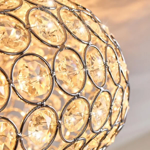 hofstein Plafonnier Klamila Chrome, 3 lumières* Lampes En Verre