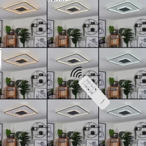 hofstein Plafonnier Kolo LED Blanc, 1 lumière, Télécommandes* Lampes Modernes