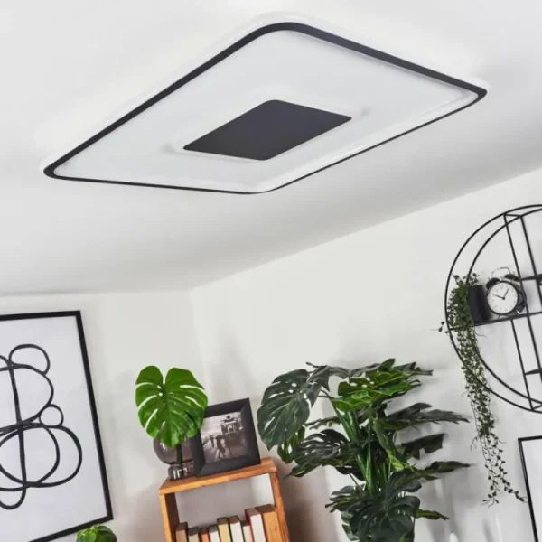 hofstein Plafonnier Kolo LED Blanc, 1 lumière, Télécommandes* Lampes Modernes