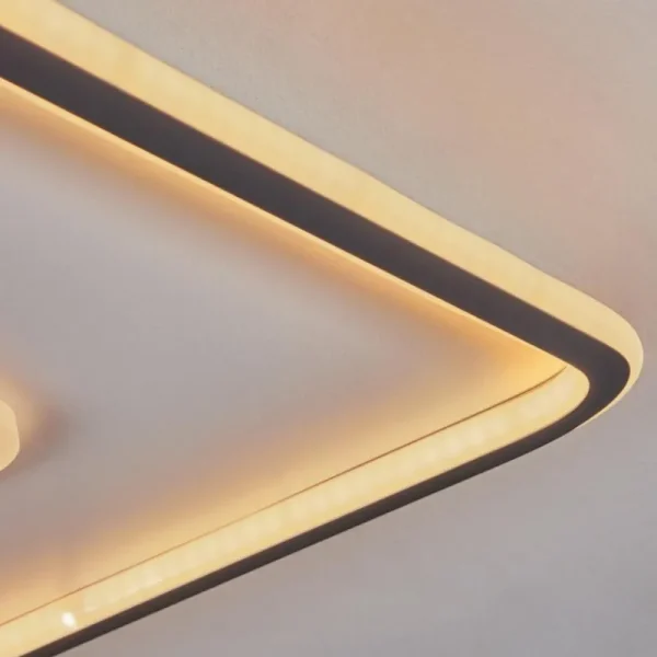 hofstein Plafonnier Kolo LED Blanc, 1 lumière, Télécommandes* Lampes Modernes
