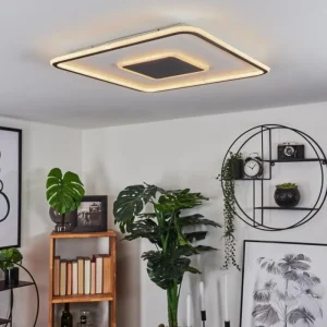 hofstein Plafonnier Kolo LED Blanc, 1 lumière, Télécommandes* Lampes Modernes