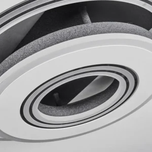 hofstein Plafonnier Kolo LED Gris, Blanc, 1 lumière, Télécommandes* Lampes Modernes